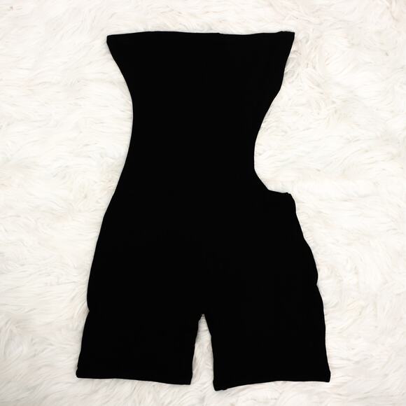 Naked Wardrobe Black Strapless Waist Cut Out Romper Women Small Minimalistic - Picture 2 of 8